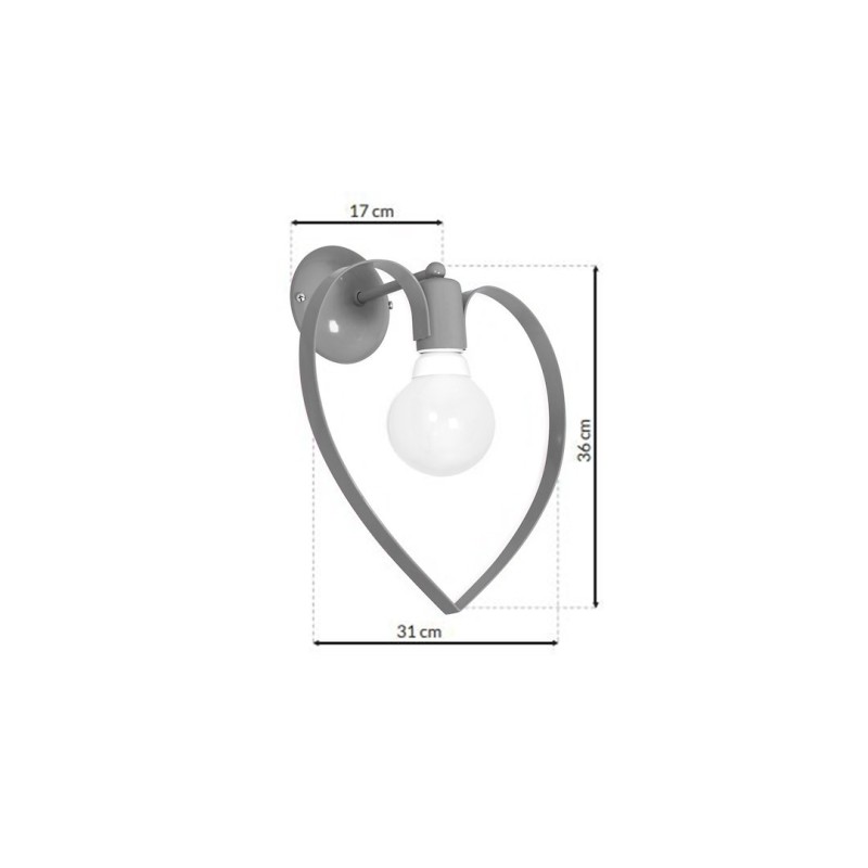 Kinkiet AMORE GREY 1xE27 Kinkiet AMORE GREY 1xE27