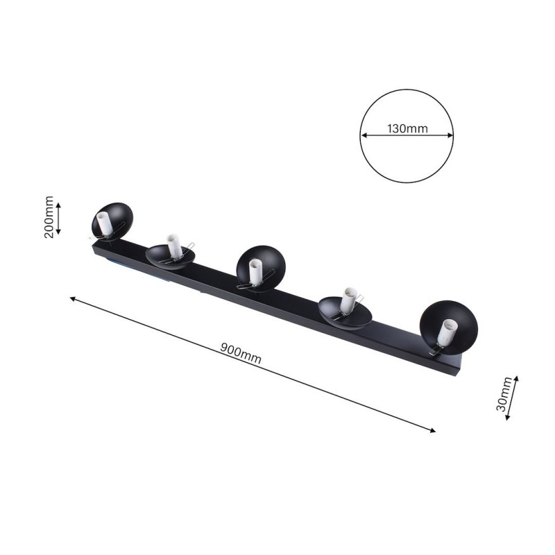Lampa sufitowa SFERA BLACK 5xE14 Lampa sufitowa SFERA BLACK 5xE14