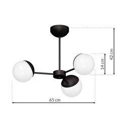 Żyrandol SFERA BLACK 3xE14 Żyrandol SFERA BLACK 3xE14