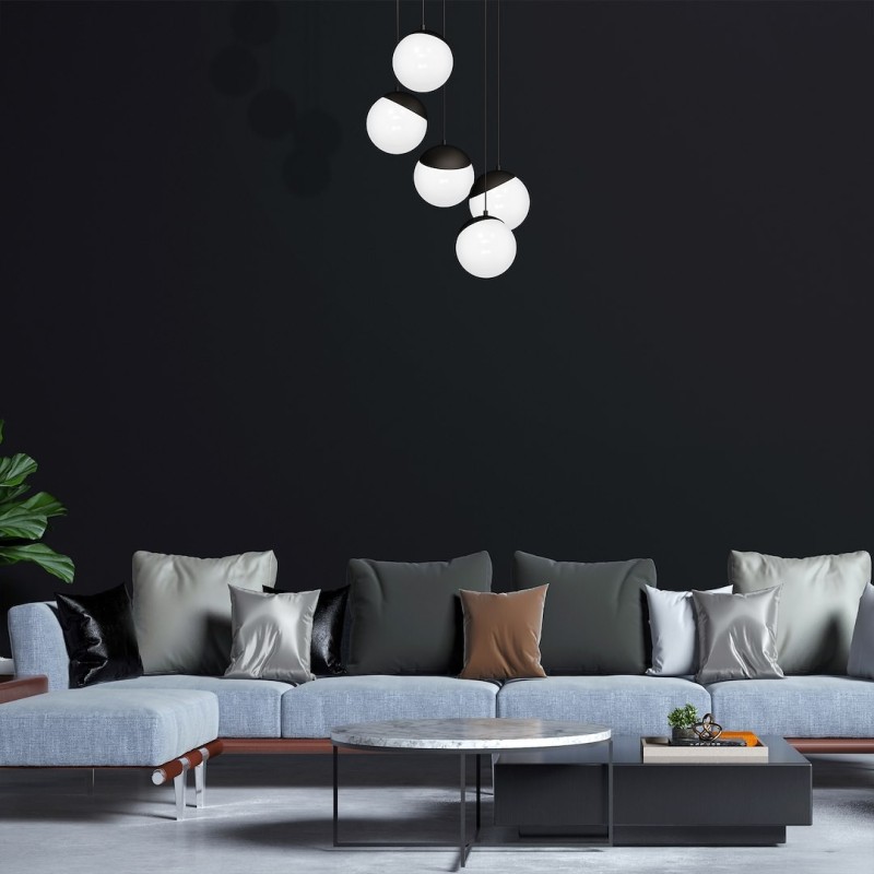 Lampa wisząca SFERA BLACK 5xE14 Lampa wisząca SFERA BLACK 5xE14