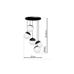 Lampa wisząca SFERA BLACK 5xE14 Lampa wisząca SFERA BLACK 5xE14