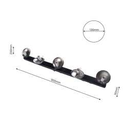 Lampa sufitowa SFERA BLACK/CHROME 5xE14 Lampa sufitowa SFERA BLACK/CHROME 5xE14