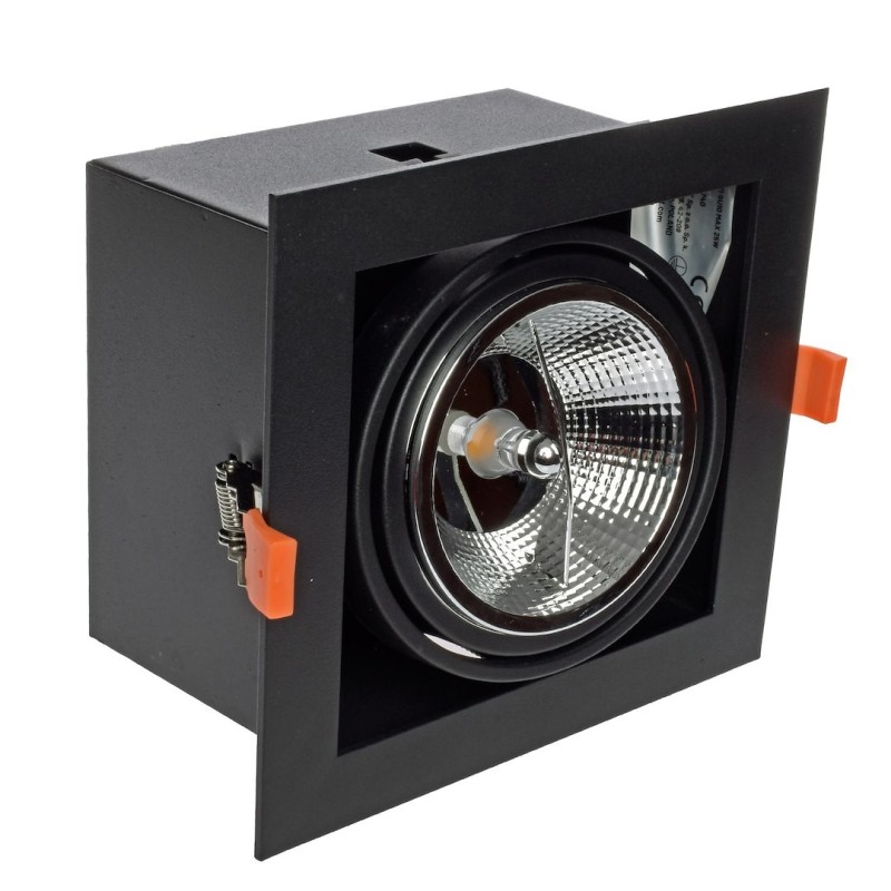 Montura empotrada Plaza 1xGU10 AR111 Negro Montura empotrada Plaza 1xGU10 AR111 Negro