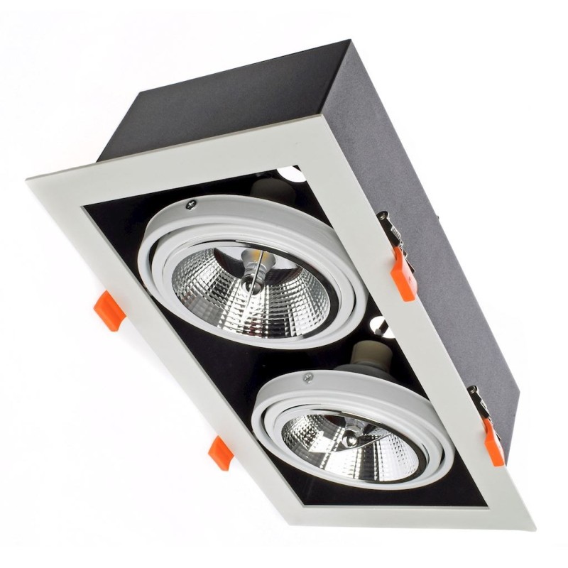 Recessed Fixture Plaza 2xGU10 AR111 White Recessed Fixture Plaza 2xGU10 AR111 White