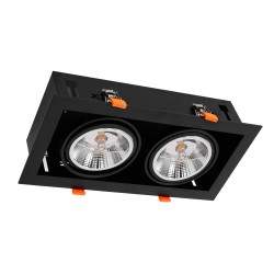 Oprawa Podtynkowa Plaza 2xGU10 AR111 Czarny