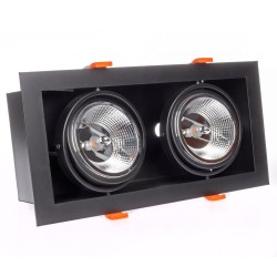 Recessed Frame Plaza 2xGU10 AR111 Black Recessed Frame Plaza 2xGU10 AR111 Black