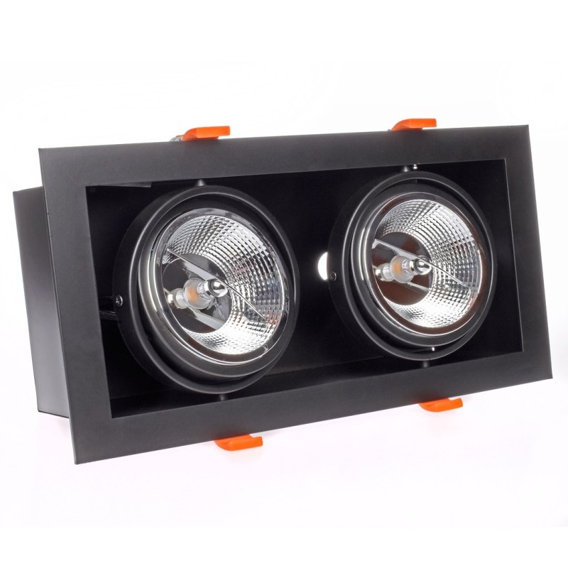 Recessed Frame Plaza 2xGU10 AR111 Black Recessed Frame Plaza 2xGU10 AR111 Black