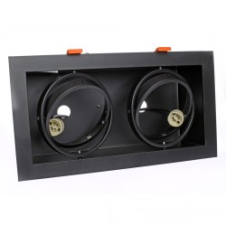 Recessed Frame Plaza 2xGU10 AR111 Black Recessed Frame Plaza 2xGU10 AR111 Black