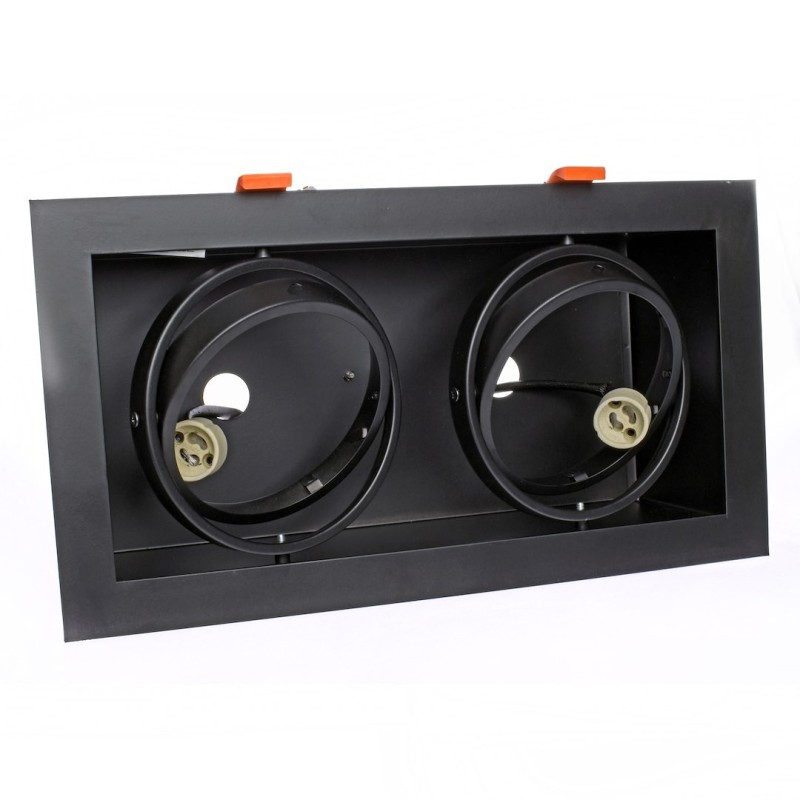 Recessed Frame Plaza 2xGU10 AR111 Black Recessed Frame Plaza 2xGU10 AR111 Black