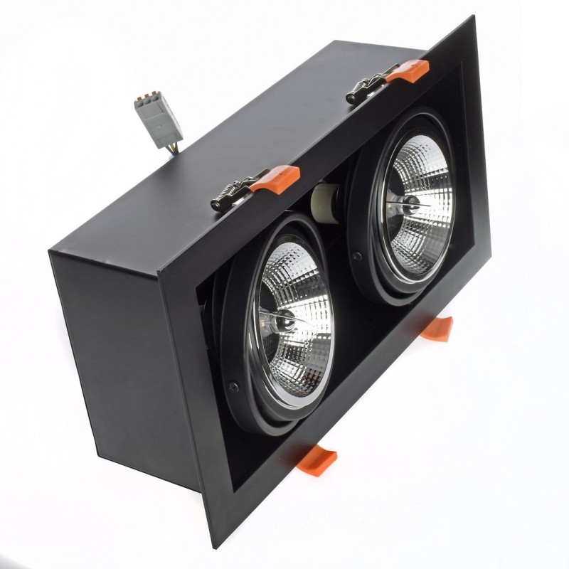 Recessed Frame Plaza 2xGU10 AR111 Black Recessed Frame Plaza 2xGU10 AR111 Black