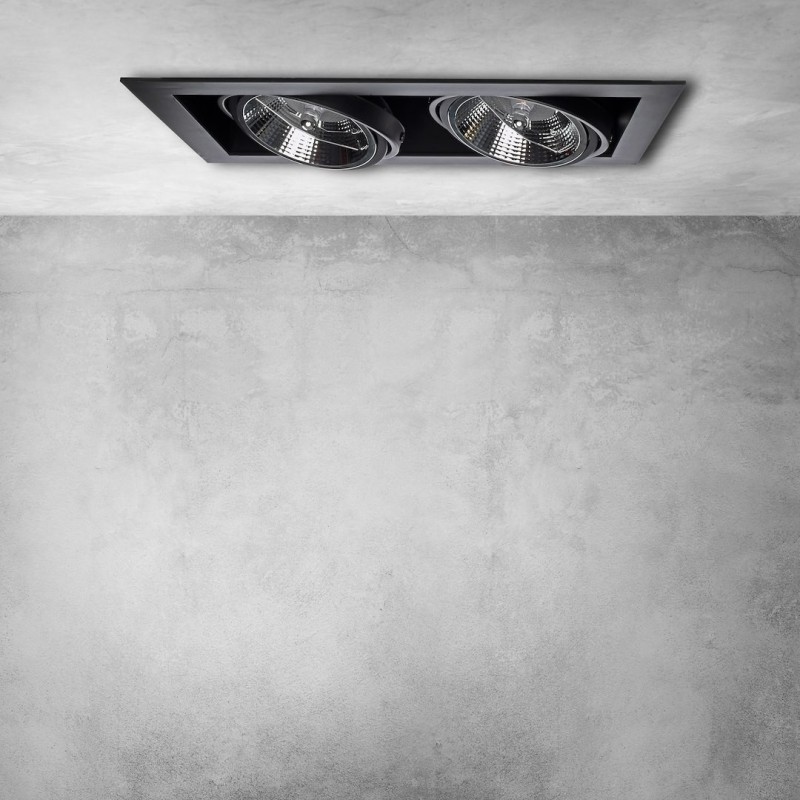 Recessed Frame Plaza 2xGU10 AR111 Black Recessed Frame Plaza 2xGU10 AR111 Black