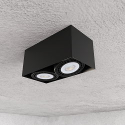 Surface Mounted Fixture Plaza 2xGU10 AR111 Black Surface Mounted Fixture Plaza 2xGU10 AR111 Black