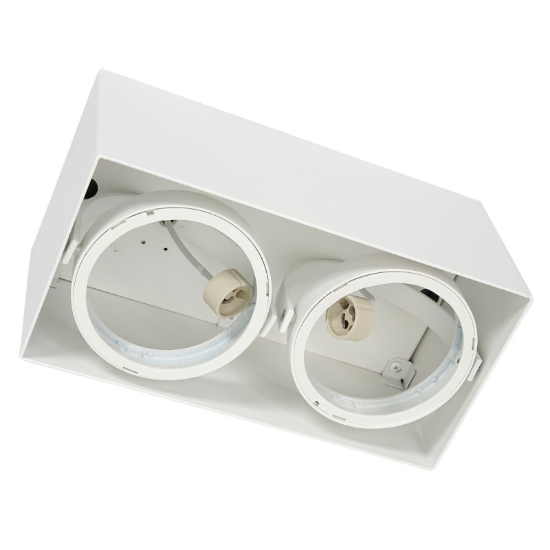 Surface Mounted Fixture Plaza 2xGU10 AR111 White Surface Mounted Fixture Plaza 2xGU10 AR111 White