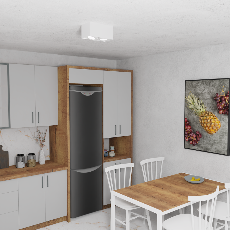 Oprawa Natynkowa Plaza 2xGU10 AR111 Biały Oprawa Natynkowa Plaza 2xGU10 AR111 Biały