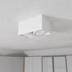 Surface Mounted Fixture Plaza 2xGU10 AR111 White Surface Mounted Fixture Plaza 2xGU10 AR111 White