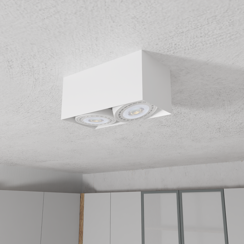 Surface Mounted Fixture Plaza 2xGU10 AR111 White Surface Mounted Fixture Plaza 2xGU10 AR111 White