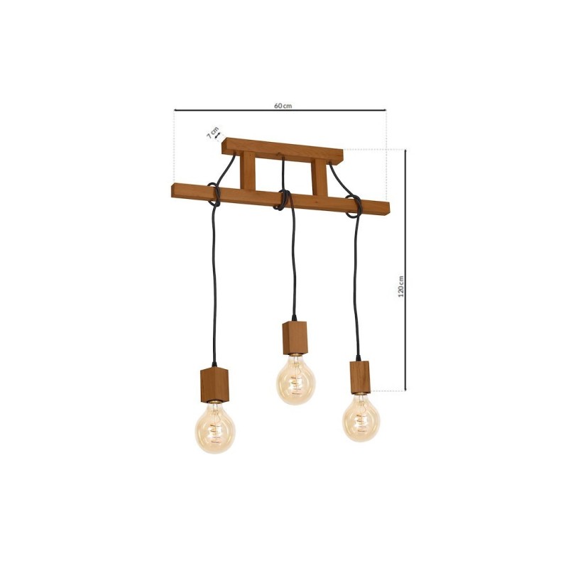 Lampa Wisząca JACK 3xE27 Dąb Lampa Wisząca JACK 3xE27 Dąb