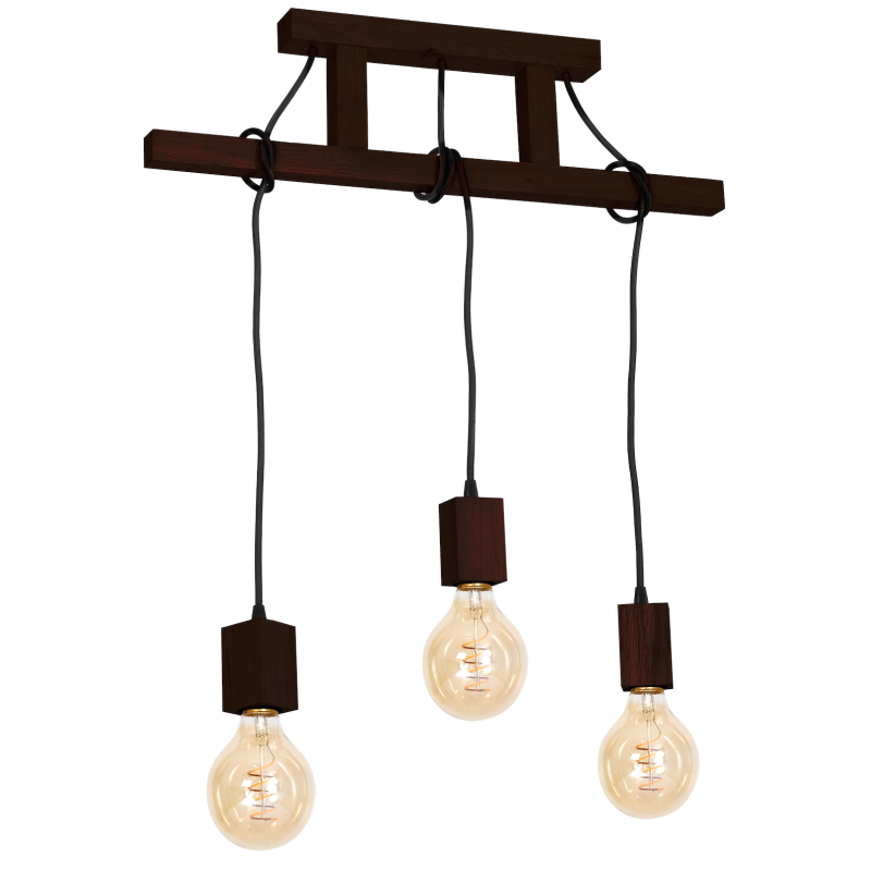 Lampa Wisząca JACK 3xE27 Orzech Lampa Wisząca JACK 3xE27 Orzech