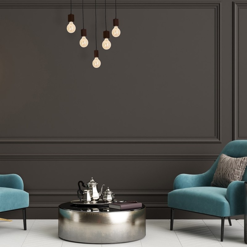 Lampa Wisząca JACK 5xE27 Orzech Lampa Wisząca JACK 5xE27 Orzech