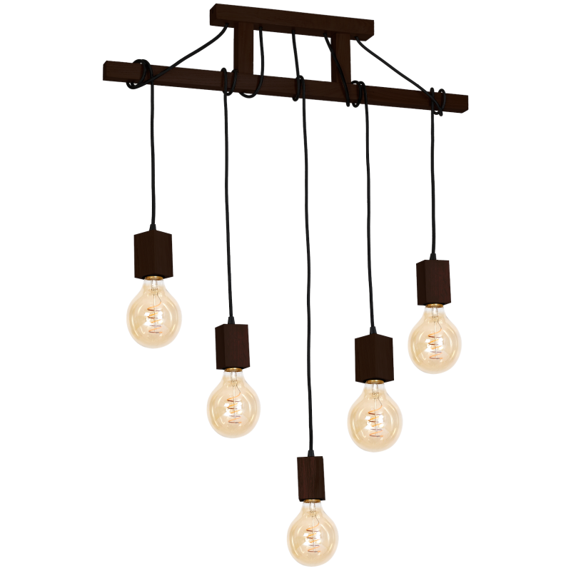 Lampa Wisząca JACK 5xE27 Orzech Lampa Wisząca JACK 5xE27 Orzech