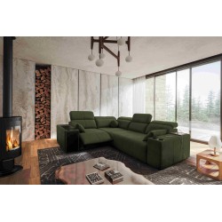 Milano II Mix corner sofa with sleeping and relaxation function, Plecionka, Verita 39