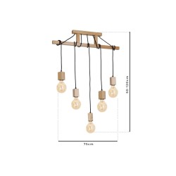 Lampa Wisząca JACK 5xE27 Lampa Wisząca JACK 5xE27