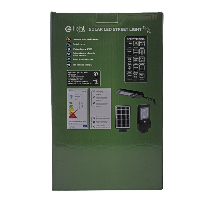 Lampa Solarna Street 15W 4000K Lampa Solarna Street 15W 4000K