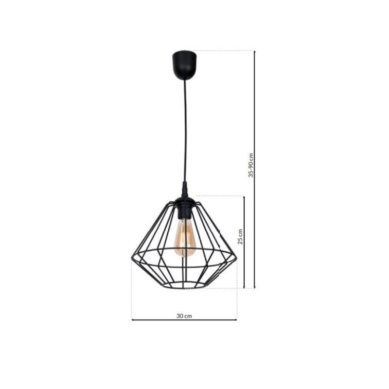 Lampa wisząca COLIN BLACK 1xE27 Lampa wisząca COLIN BLACK 1xE27