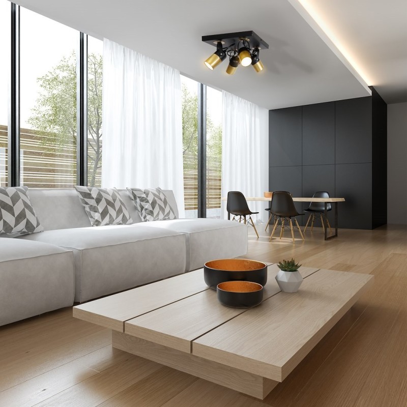 Lampa sufitowa WILSON BLACK 4xGU10 Lampa sufitowa WILSON BLACK 4xGU10