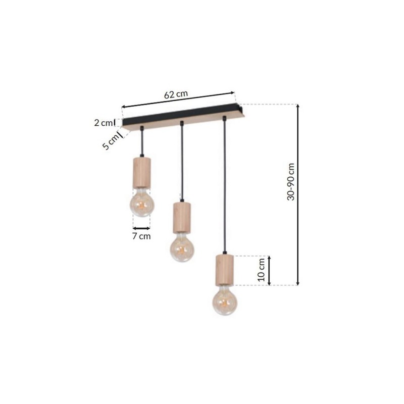 Lampa wisząca LINES 3xE27 Lampa wisząca LINES 3xE27