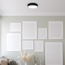 OHIO BLACK Ceiling Light 40W LED 3000K-4000K Ø450mm OHIO BLACK Ceiling Light 40W LED 3000K-4000K Ø450mm