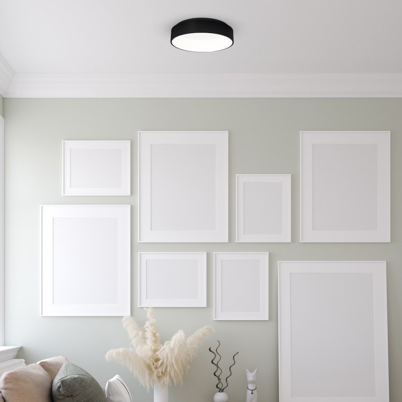 Plafon OHIO BLACK 40W LED 3000K-4000K Ø450mm Plafon OHIO BLACK 40W LED 3000K-4000K Ø450mm