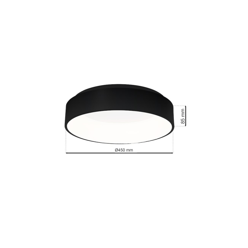 Plafon OHIO BLACK 40W LED 3000K-4000K Ø450mm Plafon OHIO BLACK 40W LED 3000K-4000K Ø450mm