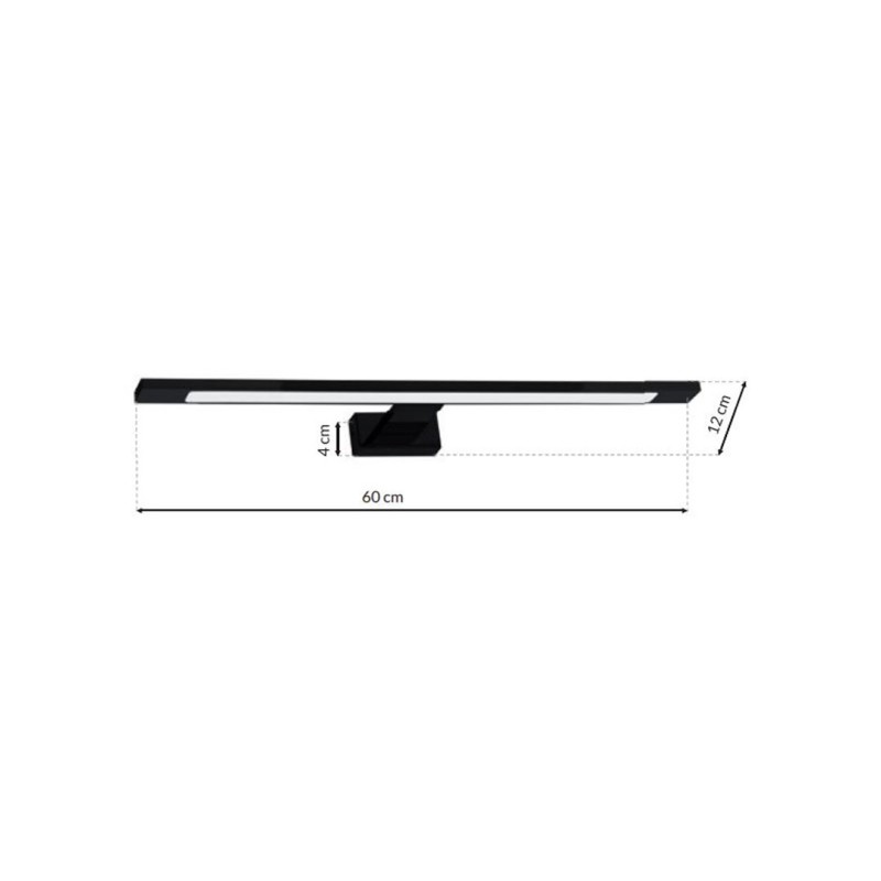 SHINE BLACK Wall Lamp 60cm 12W LED SHINE BLACK Wall Lamp 60cm 12W LED