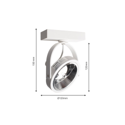 Lugar White Surface-Mounted Fixture 1xAR111 GU10 Lugar White Surface-Mounted Fixture 1xAR111 GU10