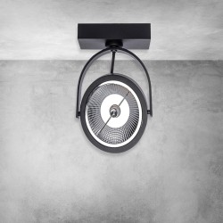 Lugar Black surface-mounted fixture 1xAR111 GU10 Lugar Black surface-mounted fixture 1xAR111 GU10