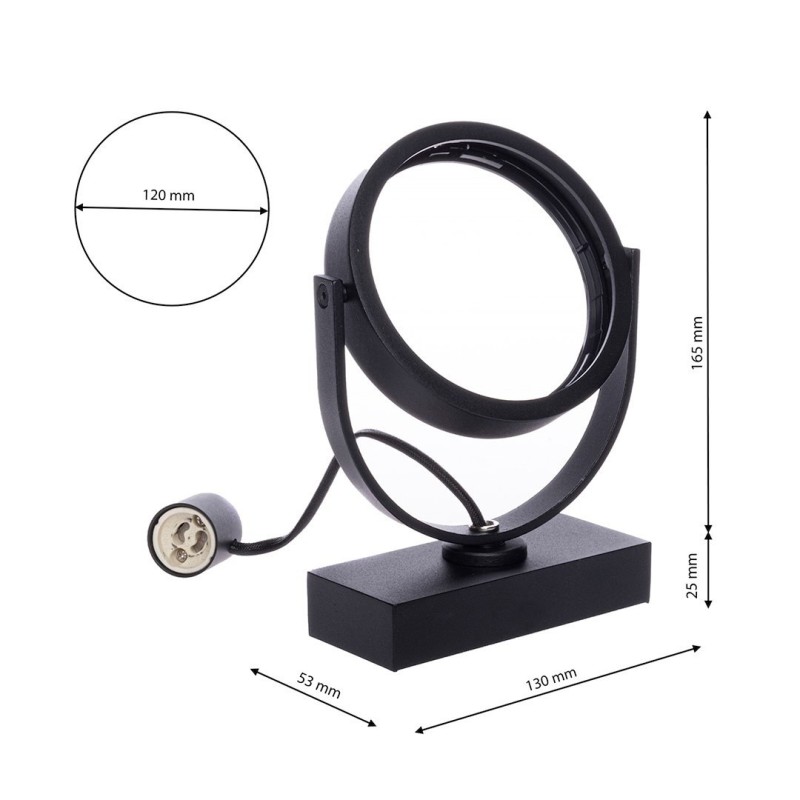 Lugar Black surface-mounted fixture 1xAR111 GU10 Lugar Black surface-mounted fixture 1xAR111 GU10