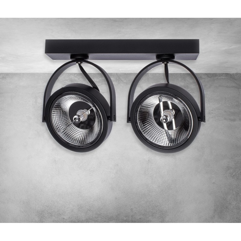 Surface-mounted fixture Lugar Black 2xAR111 GU10 Surface-mounted fixture Lugar Black 2xAR111 GU10