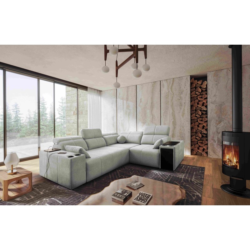 Milano II corner sofa with sleeping function – Woven Fabric, Verita 80 Verita 09 Milano II corner sofa with sleeping function – Woven Fabric, Verita 80 Verita 09