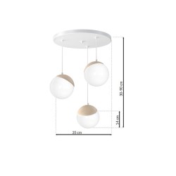 Lampa wisząca SFERA WOOD 3xE14 Lampa wisząca SFERA WOOD 3xE14