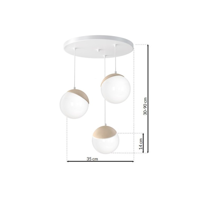 Lampa wisząca SFERA WOOD 3xE14 Lampa wisząca SFERA WOOD 3xE14