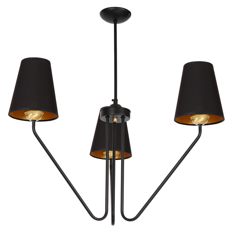 Żyrandol VICTORIA BLACK 3xE27 Żyrandol VICTORIA BLACK 3xE27