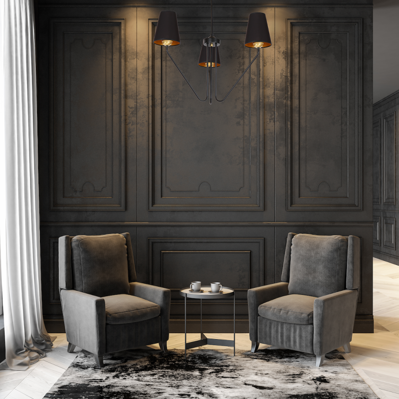 Żyrandol VICTORIA BLACK 3xE27 Żyrandol VICTORIA BLACK 3xE27