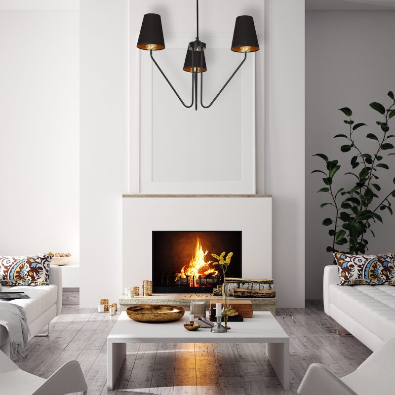 Żyrandol VICTORIA BLACK 3xE27 Żyrandol VICTORIA BLACK 3xE27