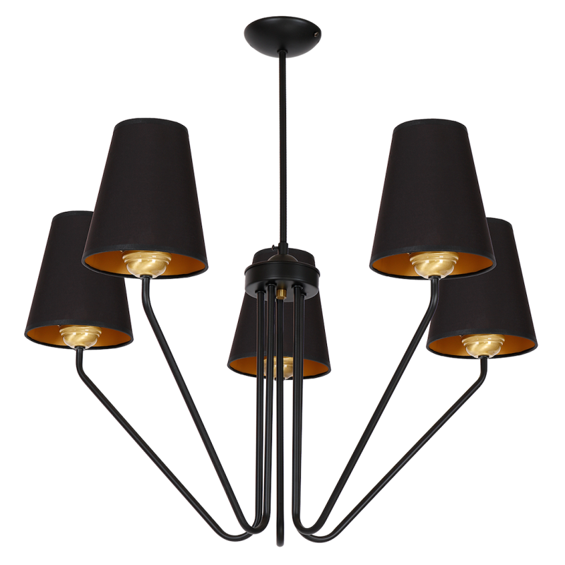 Żyrandol VICTORIA BLACK 5xE27 Żyrandol VICTORIA BLACK 5xE27
