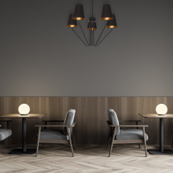 Żyrandol VICTORIA BLACK 5xE27 Żyrandol VICTORIA BLACK 5xE27