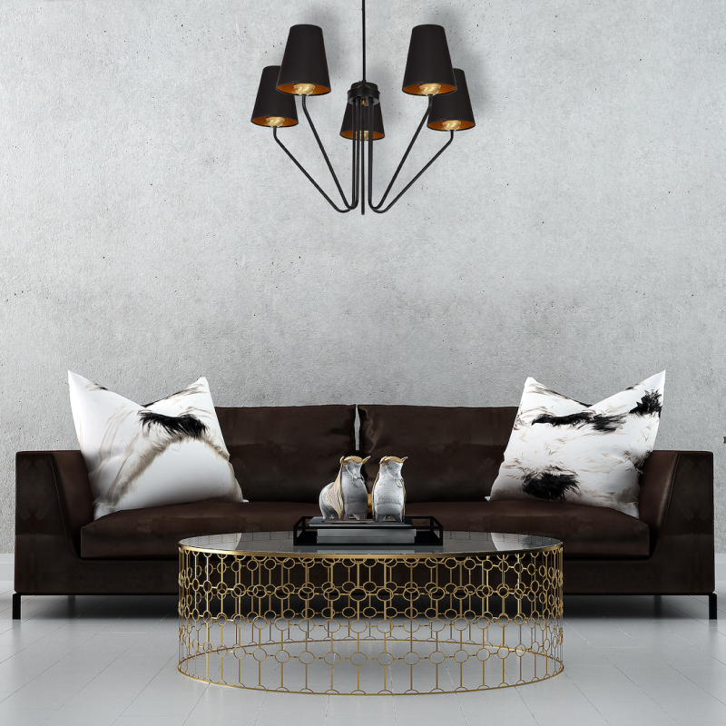 Żyrandol VICTORIA BLACK 5xE27 Żyrandol VICTORIA BLACK 5xE27