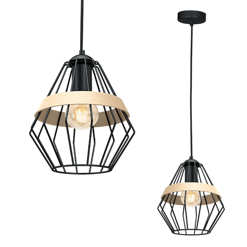 Lampa wisząca CLIFF BLACK 1xE27 Lampa wisząca CLIFF BLACK 1xE27