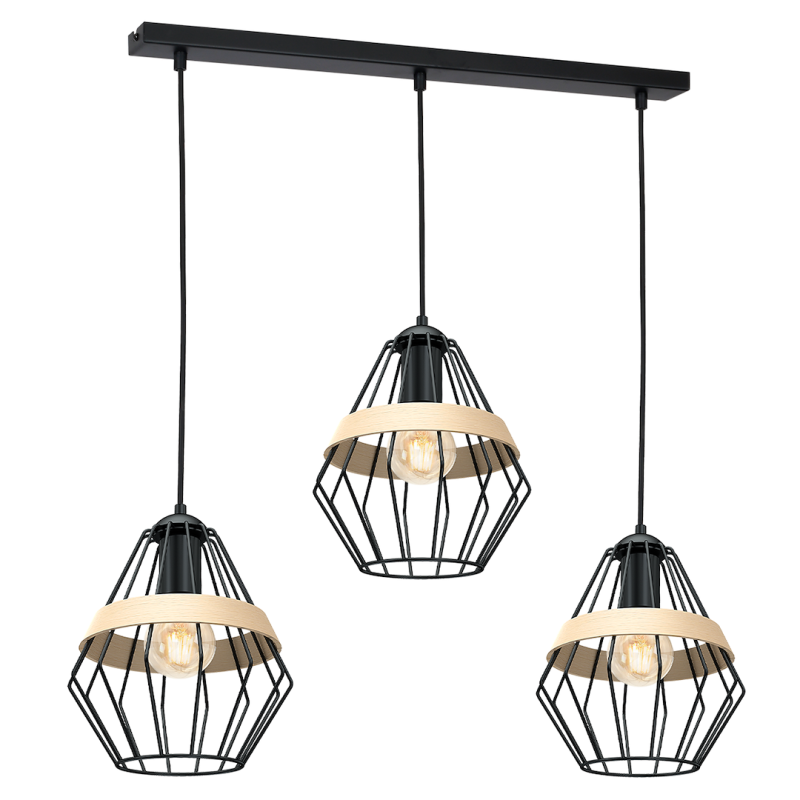Lampa wisząca CLIFF BLACK 3xE27 Lampa wisząca CLIFF BLACK 3xE27