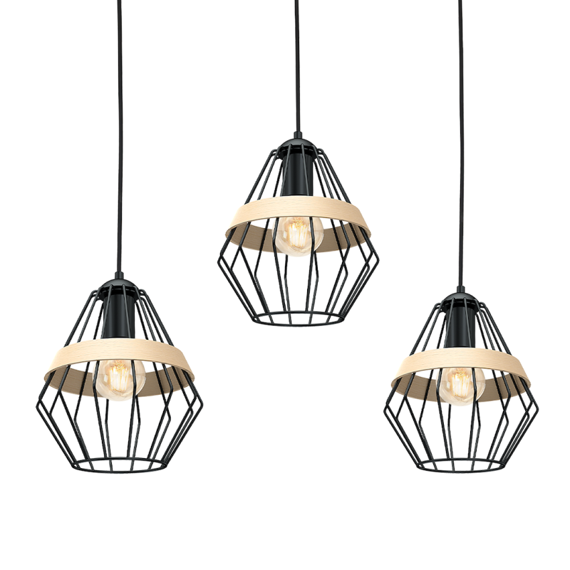 Lampa wisząca CLIFF BLACK 3xE27 Lampa wisząca CLIFF BLACK 3xE27